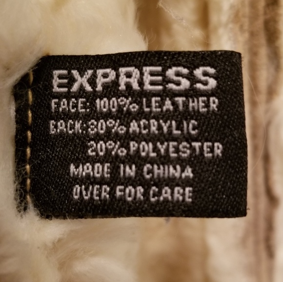 Express Short Shearling Coat Jacket - Picture 9 of 10
